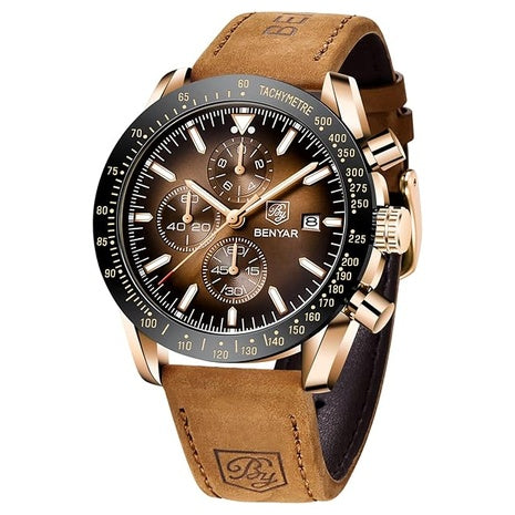 BENYAR Men's Analog Quartz Chronograph Waterproof Luminous Watch (Various)