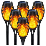 6-Pack Solar Flickering Flame Torch Lights