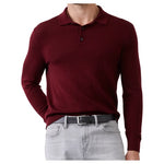 Men's Merino Wool Polo Sweater