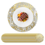 100 Disposable Metallic Gold Mesh Placemats