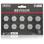 10-Pack CR2016 Lithium Coin Batteries