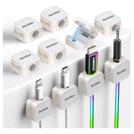 10 Magnetic Cable Organizer Clips