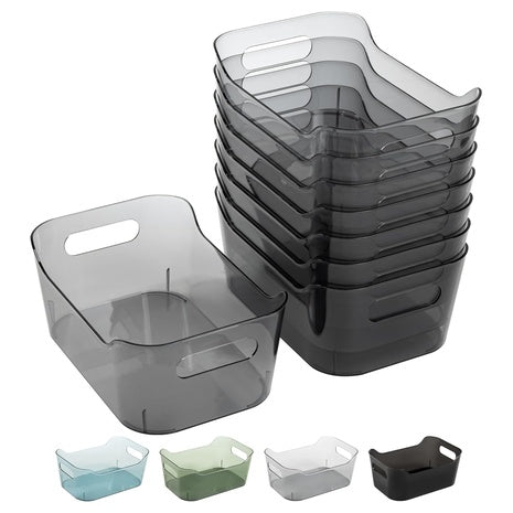 8-Pack Clear Storage Bins