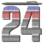 24 Black Retractable Gel Pens