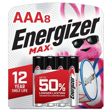 8-Pack Energizer MAX AAA Batteries