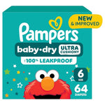 64 Size 6 Pampers  Baby Dry Diapers