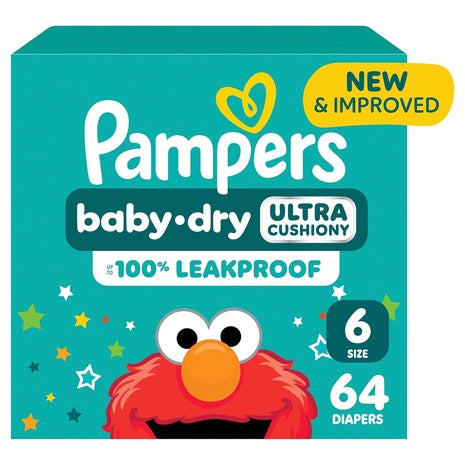64 Size 6 Pampers  Baby Dry Diapers