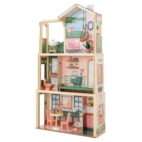 KidKraft Click & Play Fully Assembled Pop-Up Wooden Dollhouse