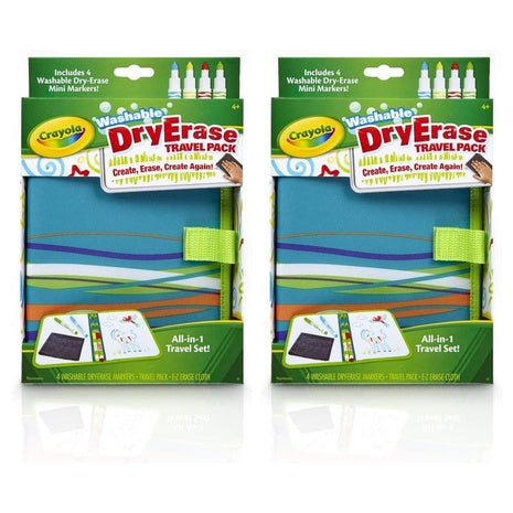 2 Crayola Washable Dry Erase Travel Pack