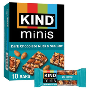 10 Dark Chocolate Nuts & Sea Salt Mini Bars