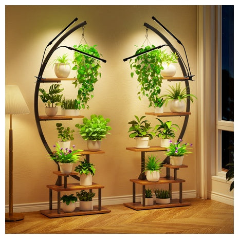 2-Pack Greenstell 7-Tier Plant Stand with Grow Lights