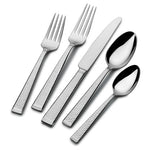 Mikasa Kyler Flatware Set for 12, 65 Piece 18/10 Stainless Steel Silverware
