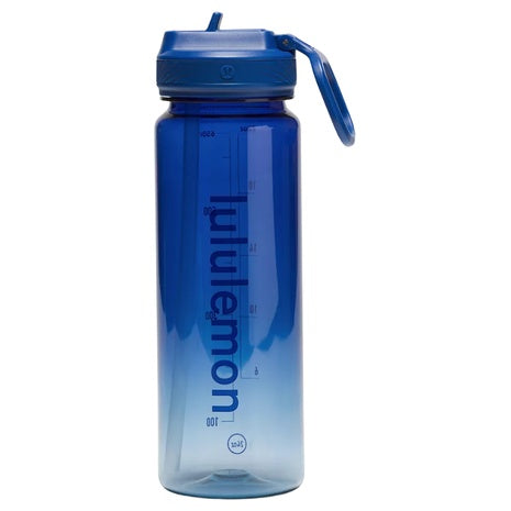 lululemon 24oz Back to Life Clear Bottle w/ Straw Lid