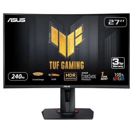 27" ASUS TUF Gaming Curved FHD 240Hz 1ms VA Freesync Gaming Monitor