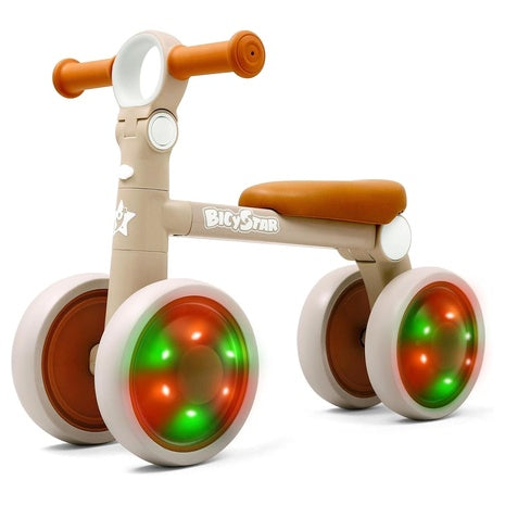 Baby Balance Bike with Adjustable Handlebars & Lights
