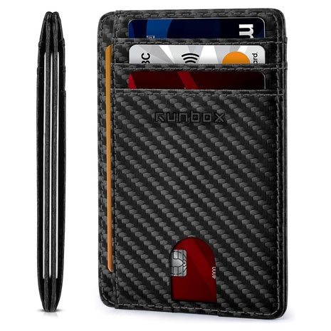 Slim RFID Blocking Leather Front Pocket Wallet