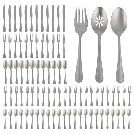 87-Piece Gibson Home Sinta Stainless Steel Flatware Set