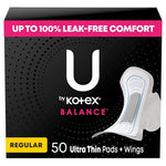 50 Kotex Balance Ultra Thin Pads with Wings