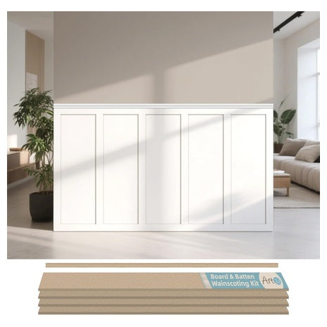 20-Pack 189 X 54" Art3d Premade MDF Accent Wall Panel