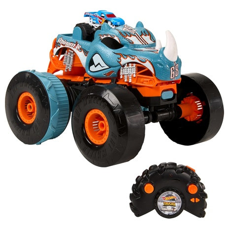 Hot Wheels Monster Trucks Remote Control Transforming Rhinomite Toy
