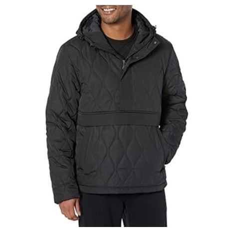 Amazon Essentials Men's Anorak Hooded Quarter-Zip Puffer Coat