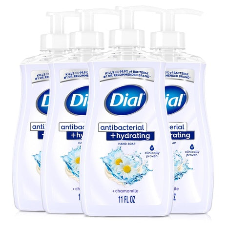 4 Bottles Dial Antibacterial Plus Hydrating Hand Soap (11oz)