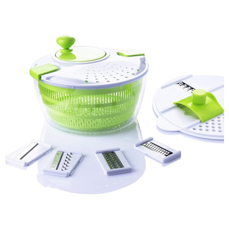7-in-1 Salad Spinner with Grater & Slicer