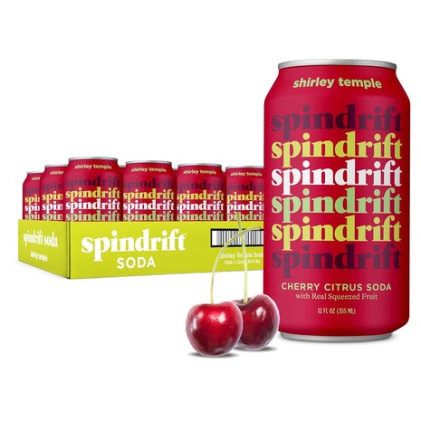 12 Cans Spindrift "Shirley Temple" Cherry Citrus Soda