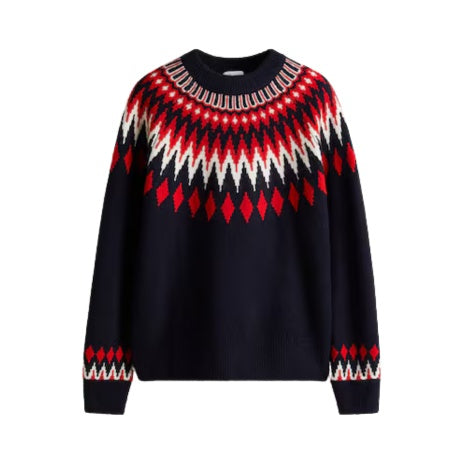 Jacquard-Knit Sweater