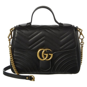 Gucci Women's GG Marmont Small Matelasse Leather Top Handle Satchel