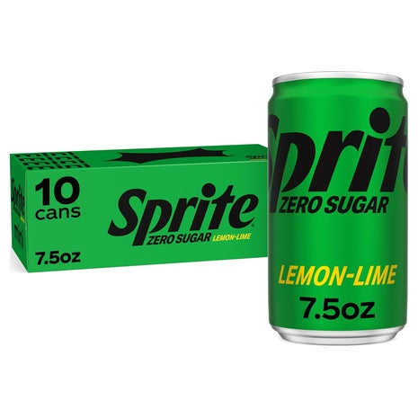 10 Sprite Zero Sugar Lemon Lime Diet Soda Cans