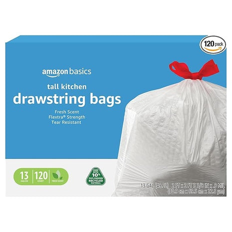 120 Amazon Basics 13 Gallon Kitchen Trash Bags
