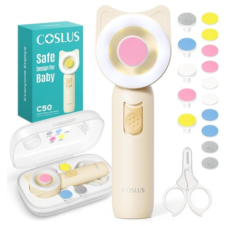 Electric Baby Nail Trimmer with 360° Light