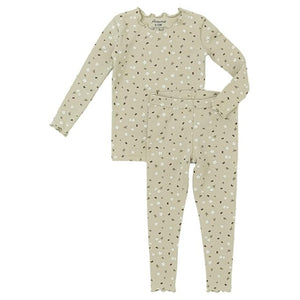 Avauma Baby Girl' Flower Pattern Pajama Set