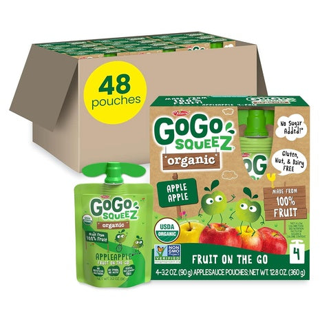 48 GoGo squeeZ Fruit On The Go Pouches
