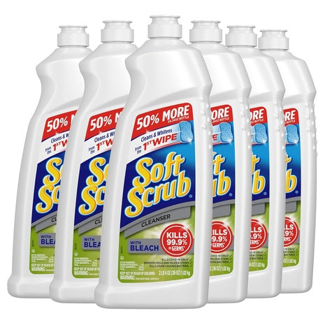 Targeted: 6 Bottles Soft Scrub Cleaner with Bleach