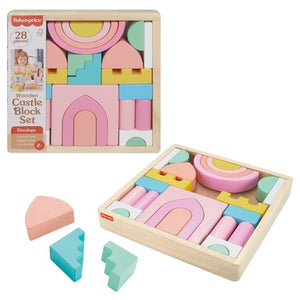 Fisher Price Wooden Castle Building Blocks