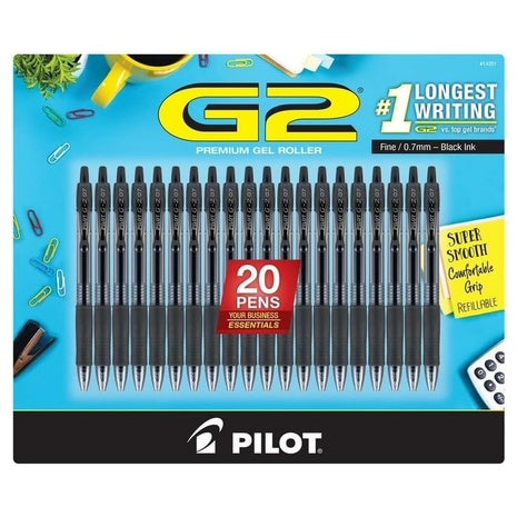 20 Pilot G2 Gel Pens