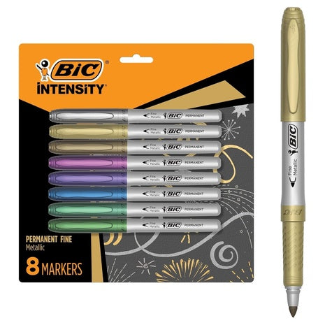 8 BIC Metallic Permanent Markers