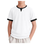 Boys Short Sleeve Colorblock Baseball T-Shirt