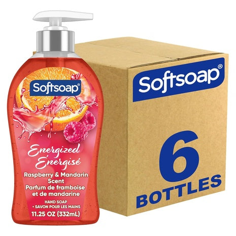 6 Pack of 11.25oz Softsoap Energized Liquid Hand Soap, 3 Scents