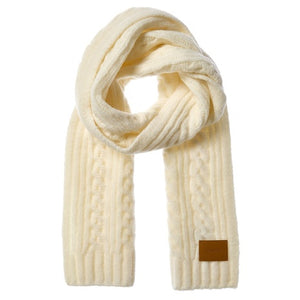 Vince Airspun Cable Wool Blend Scarf