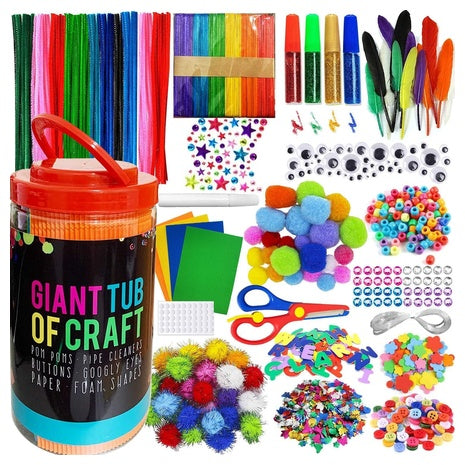 550+ Piece Kids Arts & Crafts Jar Kit
