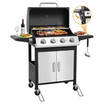SEGMART Stainless Steel 40000 BTU 4 Burner BBQ Propane Gas Grill