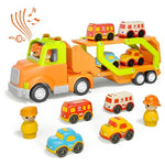 5-in-1 Transport Truck Toy with Lights & Sounds