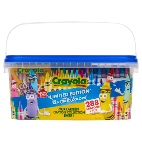 288 Crayola Crayons with Storage Tub