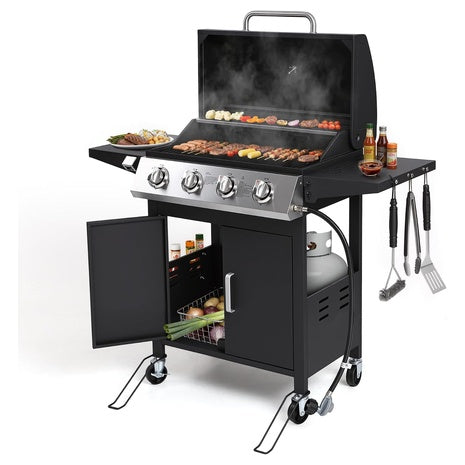 HUGROVE 40,000 BTU 4 Burner Propane Gas Grill