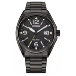 Citizen Men's Sport Casual Black Tone Stainless Steel Bracelet Watch