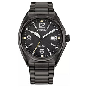 Citizen Men's Sport Casual Black Tone Stainless Steel Bracelet Watch