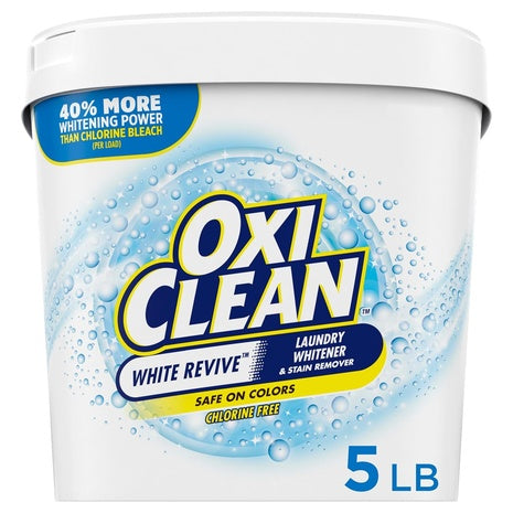4-Pack 5lbs OxiClean White Revive Laundry Whitener and Stain Remover Powder